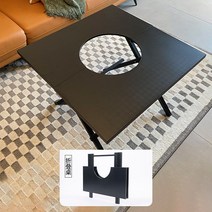 접이식 테이블 화로 그릴 바비큐 차박 식탁 조립식, B. 스테인리스  80x80x55(스펙사진참조)