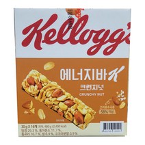 켈로그 에너지바K 크런치넛 (30g x 16개입), 16개입, 30g