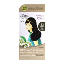 자연으로 비파 헤어컬러크림 B2 진한갈색 120ml 염색약, 단품, 단품