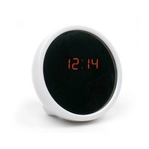 일음쇼핑^^m스파이미러 거울시계 알람 겸용 원형미니 디지털 탁상일medi^^, ab^^선택없는