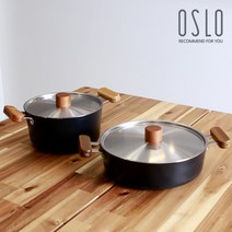 오슬로 냄비세트 스텐레스 IH 인덕션 2종 (20양수+24양수) 냄비세트, 에코라믹 IH 인덕션냄비세트 2종(20양수+24양수)