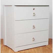 블루밍가구 600 3단 서랍장(열쇠포함) 열쇠수납장, 6003 화이트A(열쇠1개)