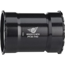 휠스 매뉴팩쳐링(Wheels Manufacturing) PF30 트레드 투게더 바텀 브라켓 위드 ABEC-3 베어링 포 30 mm 크랭크 스핀들 382025, One Size, Black