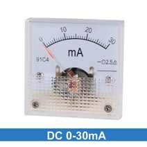 아날로그 차압계 91C4-A 아날로그 전류 패널 미터 DC 50mA 1A 2A 3A 5A 전류계 회로 테스트 테스터 게이지, 12 0-500mA
