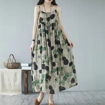 새로본(여름)362 물방울린넨O (어깨끈조절가능) 나염끈원피스 OPS 원피스여성 미시