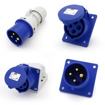 PCE IP44 230V 16A 4핀 산업용 방수 플러그 모빌 소켓 콘센트 커넥터, 1개