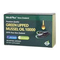 뉴질랜드 메디플러스 초록잎홍합 오일 10000 100캡슐 1통 New Zealand Medi Plus Arthro-V Green Lipped Mussel Oil, 1정당 초록홍합 80mg, 1개