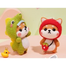 토끼 20종 모음 양모 펠트 니들 울 인형 만들기 수제 펜던트 초보자, V