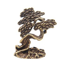 골동품 청동 나무 동상 미니어처 입상 사무실 책상 장식 홈 인테리어 액세서리 공예 구리 소나무 인사말 게스트 조각상/오브제