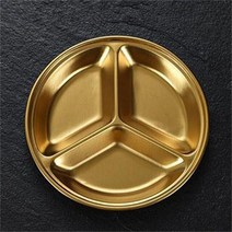 2/3 스테인리스 소스접시 바비큐 디핑 식초 그릇 뜨거운 냄비 조미료 트레이 주방 향신료 식기, Gold Three Grids12cm