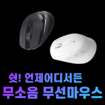 무선 무소음 마우스 노트북 소리안나는 저소음 독서실 마우스, 블랙