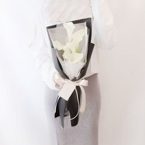 엘리건트 화이트 카라 꽃다발(M), 퀵서비스(월~토 +요금추가), black(+3000원)