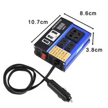 태양광인버터 순수정현파인버터 차량용인버터 ABS 액세서리 자동차 전원 인버터 4USB 컨버터 트립 DC12V 24V DC110V220V, 1개
