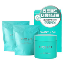 세인트랩073 루미넌트 민트 모공 토너 대용량 패드 본품 70p + 리필 70p x 2개 세트, 140g, 3세트