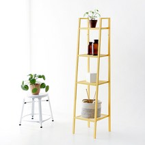 마켓비 LEITER 선반 350 좁은 스탠드선반 4단, 옐로우