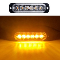 오토캠핑 차량용 트레일러 견인장치 적제함 4led car strobe warning, 6LED 노란색, 1pcs 일반 모드