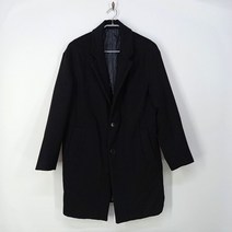 빈티지다온 엠앤씨 남성 안감누빔 싱글 투버튼 롱블레이저 블랙