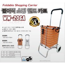 모아봄 접이식 알루미늄 쇼핑카트 40kg, 혼합색상, 1개