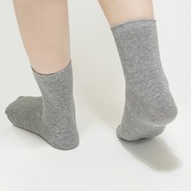 [생활양말] 국내 인따르시아 데일리 중목 무지 양말 5켤레