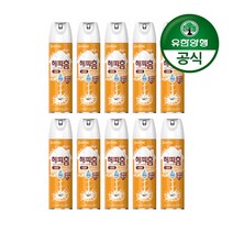 유한양행 [본사직영] 해피홈 모기약 수성 에어로솔 감귤향 500mL, 10개