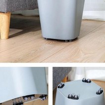11step 접착식 미니바퀴 레일 4p DIY 이동식 가구 수납함 정리함 쓰레기통 만들기, 화이트