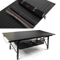 [마렉스] 감성 캠핑 테이블 롤테이블 가죽 커버 테이블보 식탁보 책상매트, 테이블커버, 블랙커버1000