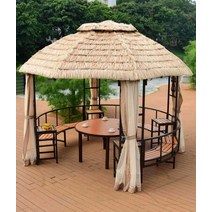 야외 테이블 옥상 정원 펜션 휴게 퍼걸러 정자, 야자 직경 3.5m