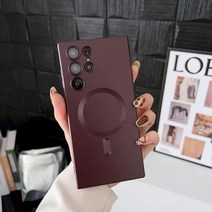갤럭시맥세이프케이스 마그네틱 소프트 케이스 맥세이프 무선 충전 지문 방지 메탈릭 페인트 삼성 갤럭시 S21 S22 s23 울트라 플러스용