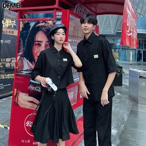DFMEI 커플룩 여름 너옷 나스커트 남녀 캐주얼 세트