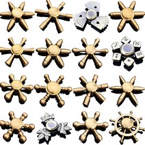 유니커블 18종 레인보우 골드 메탈 피젯 스피너 R188 브론즈 회전 베어링 핑거 팽이스피너 핸드 토이 어른 손 장난감, 05 WF104