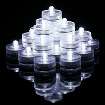 잠수정 LED 조명 수중 야간 램프 티 라이트 플라워 꽃무늬병 그릇 파티 결혼식 웨딩 크리스마스 장식, 옐로우
