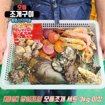 제철 모듬 조개구이 세트 조개찜 조개탕 3kg이상, 조개구이 세트 3kg x 2세트