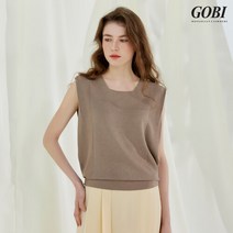 고비(GOBI) 실크 캐시미어 슬리브리스 탑