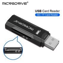 카드 리더기 판독기 SD 카드 리더 USB-마이크로 TF 어댑터 노트북 액세서리 전화 스마트 메모리 USB, 01 Black
