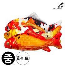 비단잉어 캣닙 고양이 장난감 30cm (중형) (화이트), 1