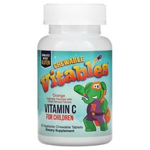 Vitables 어린이용 츄어블 비타민 C 오렌지 식물성 90정