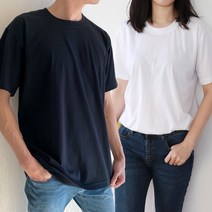 지오벤투 남여공용 반팔 무지 면티셔츠 30수