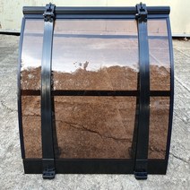 캐노픽스 550x1800 창문 비막이 눈비가림막 비가리개 차양막, 렉산_브라운/브라켓_블랙/파이프_블랙