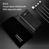 캠핑용파워뱅크 캠핑용 220v 인산철 리튬이온 파워뱅크 휴대용 충전기 라이트 외부 배터리, 블랙 세트 2