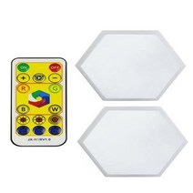 양자측정기 양자분석측정기 원격 제어 RGB 양자 벽 램프 LED 육각 조명 터치 센서 야간 DIY 벌집 모듈 형, 1 controller 2 Lamp, 1개