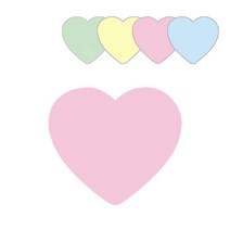 요랜드 모양 점착메모지 하트 사과 꽃 별 혼합색상, 5개