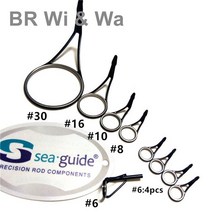 바다 루어 낚시대 낚싯 대 볼락 농어 광어 우럭 참돔 돌돔 BR Wi & Wa 바다 가이드 키트 스테인, 01 Black_01 Tip Size 6-1.4mm