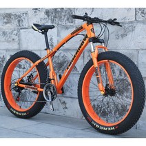 산악 MTB 자전거 광폭타이어 팻바이크 30단 자출용 자전거, 30단(공구포함), 20인치, 오렌지