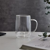 모던하우스 글라스룸 이중 내열 유리머그 330ml GA0122042, 단품