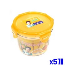 플라스틱 간편용기 원형 600ml x5개 밀폐용기