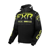 FXR Mens RRX Snowmobile Jacket Waterproof Thermal Winter Black/Charcoal/HiVis - Medium, X-Small