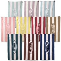 오셀픽 레트로 스트라이프 비치타올 휴양지 비치타월 특대형 1800x1000, 레몬 옐로우, 1개