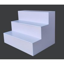 계단 선반 사다리 진열대 인테리어 받침대 의류 장식대 디스플레이 다용도 신발, 양면 3단 계단폭 30