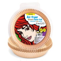투투 2L (원형) 에어프라이어 브라운 종이호일 소형 16 x 4.5 cm 90p (Circular Brown Paper Foil), 1개