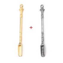 찻스쿱 차스푼 차 계량 숟가락 1pcs 8cm 스너프 삽 알루미늄 합금 의학 스 니프 병, 11 GRAY